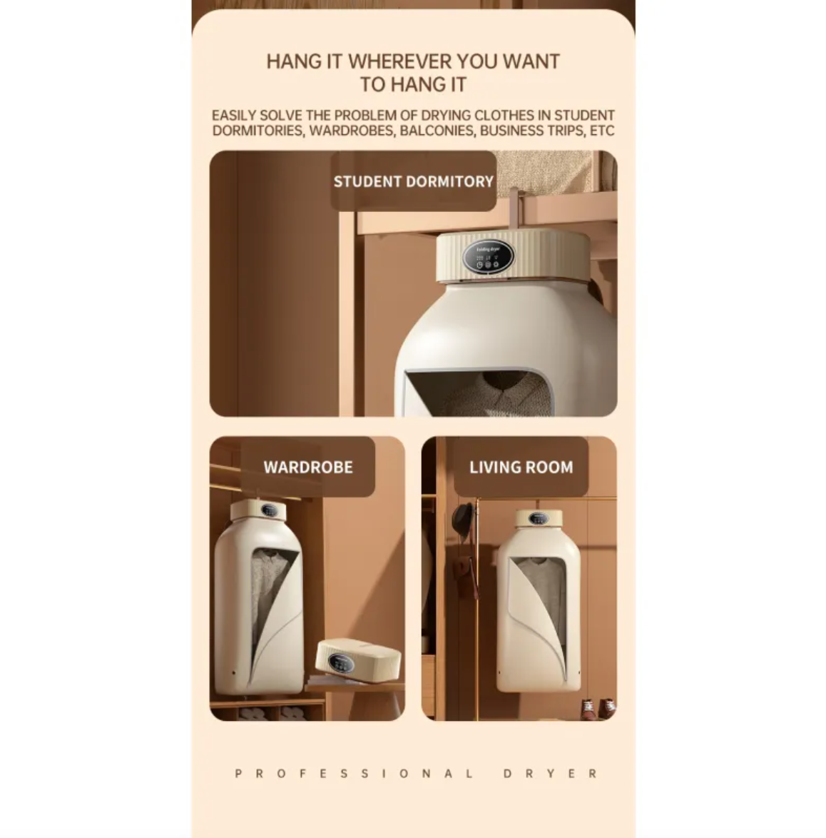 Portable Foldable Clothes Dryer - Travel-Friendly Household Appliance